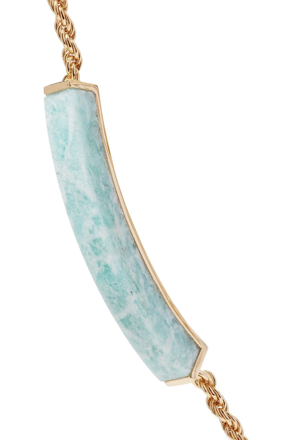 MONICA VINADER Linear gold vermeil amazonite bracelet