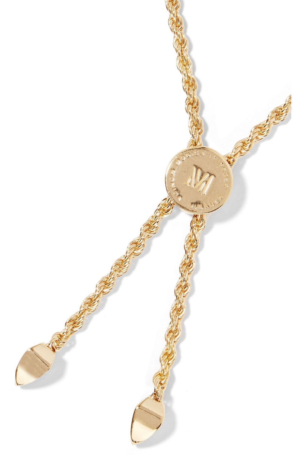 MONICA VINADER Linear gold vermeil amazonite bracelet