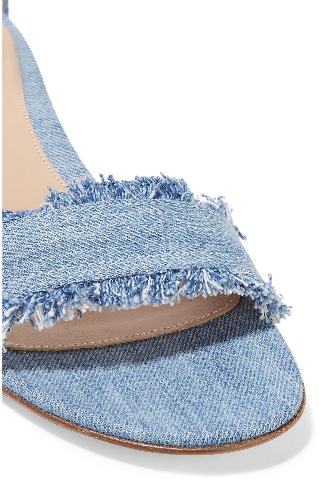 GIANVITO ROSSI Portofino frayed denim sandals
