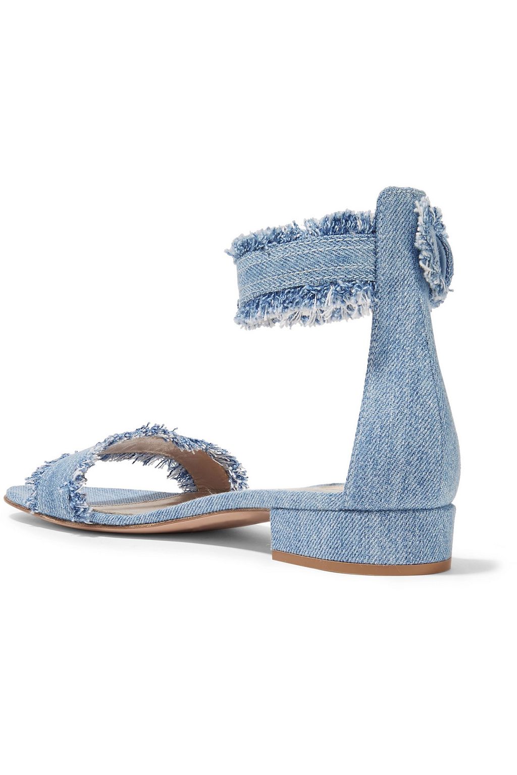 GIANVITO ROSSI Portofino frayed denim sandals