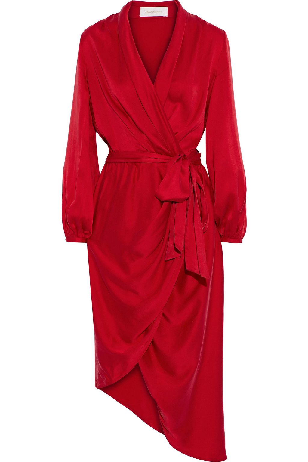 zimmermann red silk dress