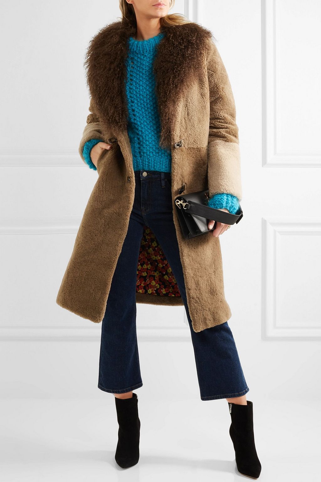 SAKS POTTS Febbe Bertha shearling coat