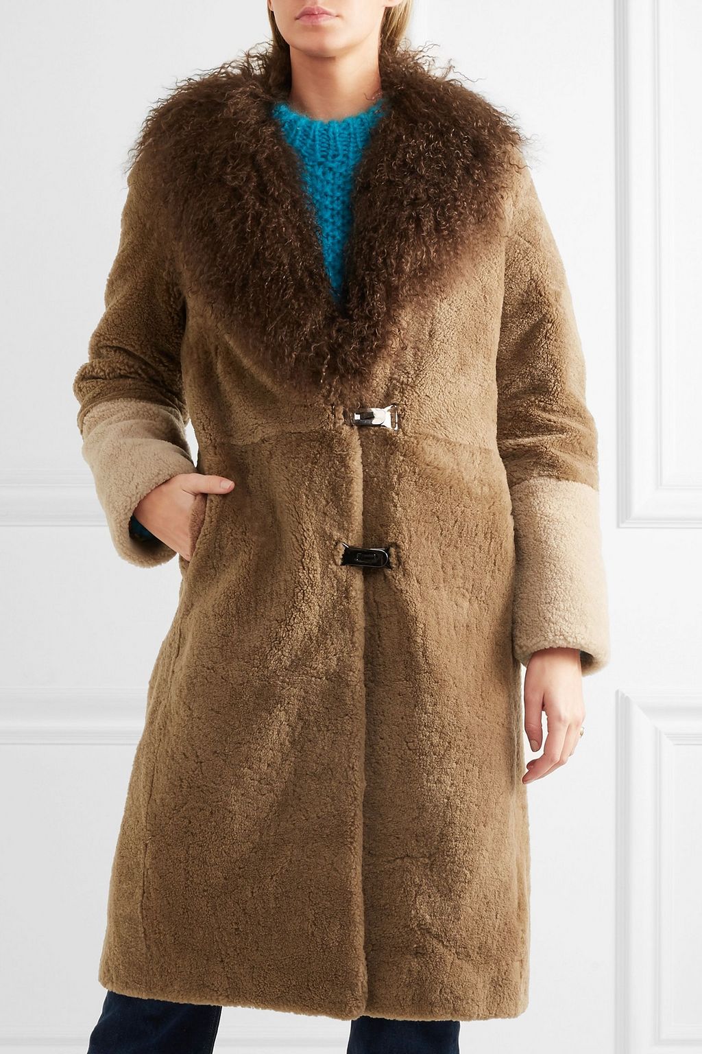 SAKS POTTS Febbe Bertha shearling coat