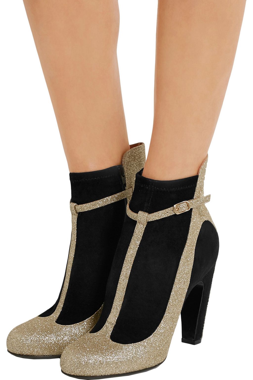 MAISON MARGIELA Glittered suede ankle boots