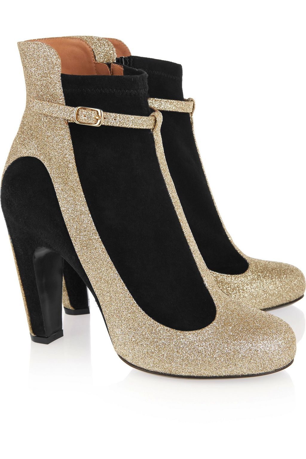 MAISON MARGIELA Glittered suede ankle boots
