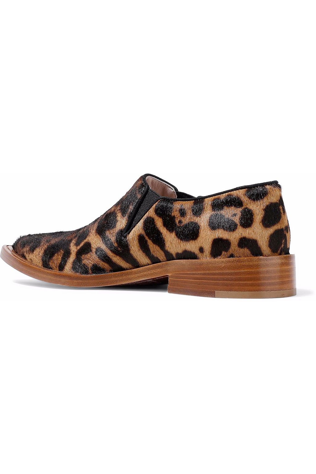 VICTORIA BECKHAM Leopard-print calf hair loafers
