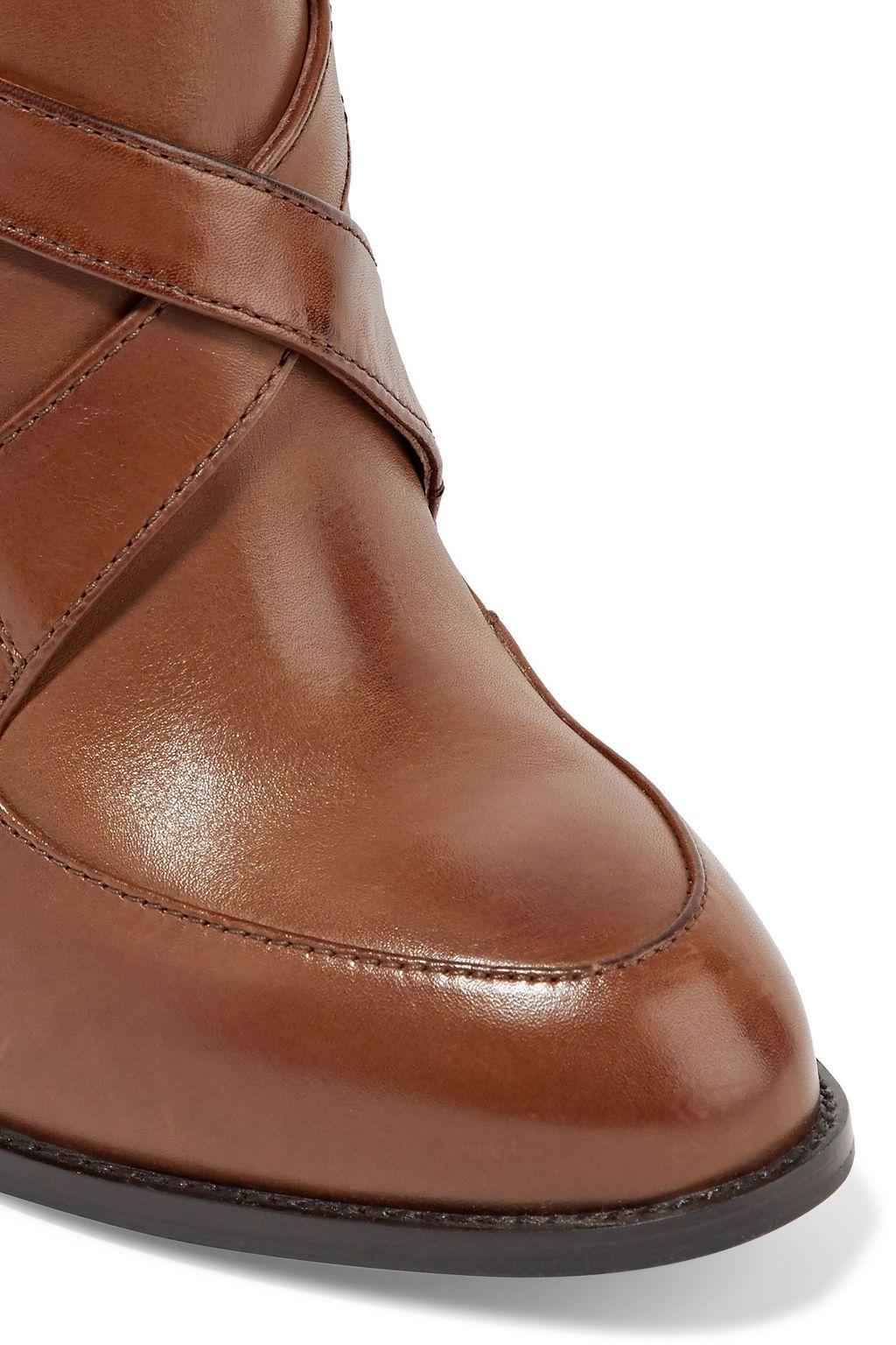 TOD'S جزمة من الجلد مع إبزيم