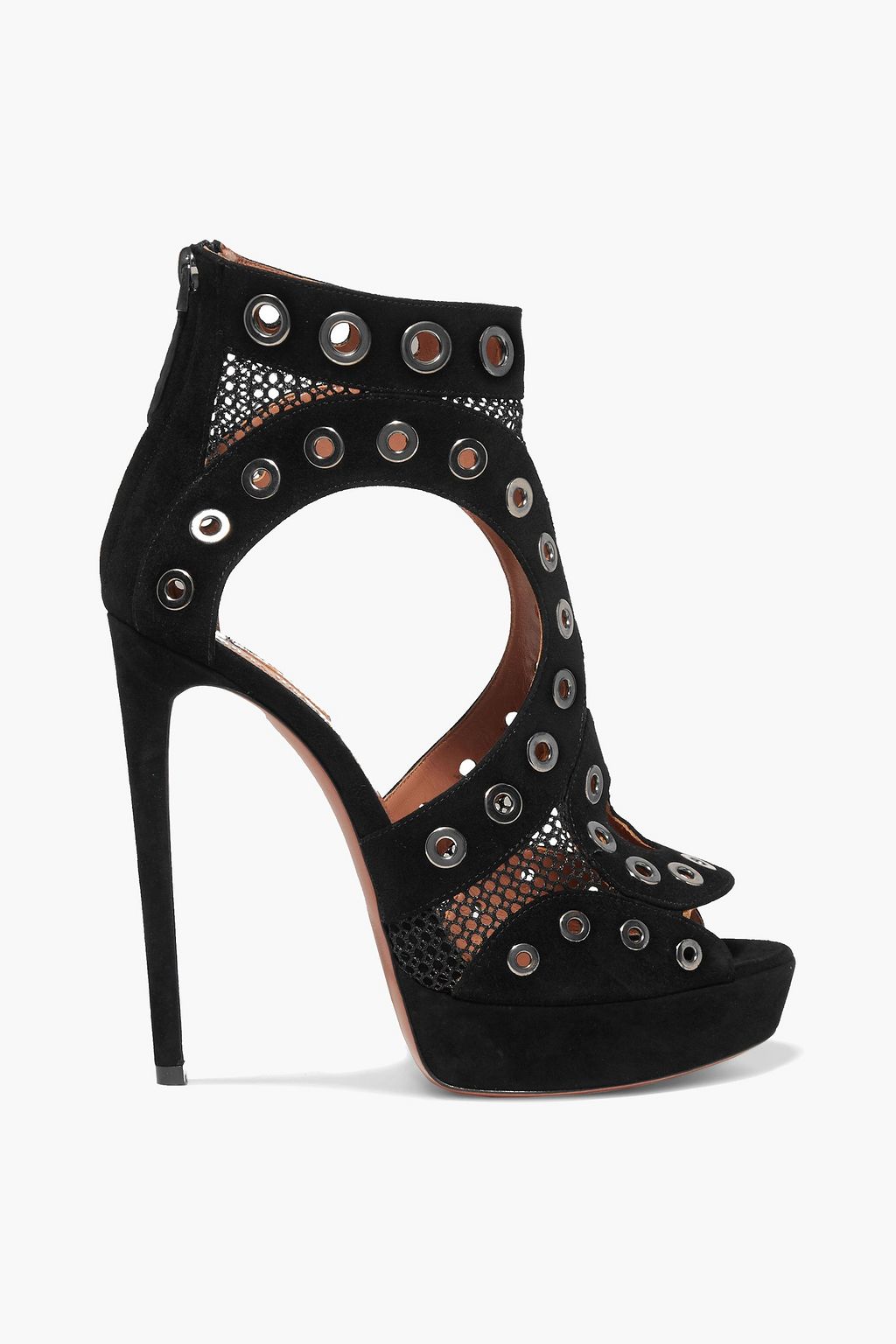 mesh platform sandals