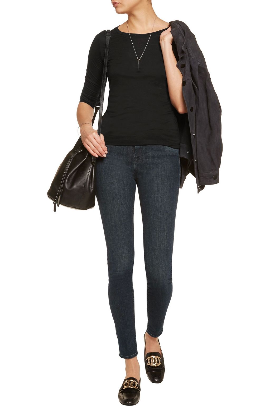J BRAND Sophie mélange stretch-jersey top