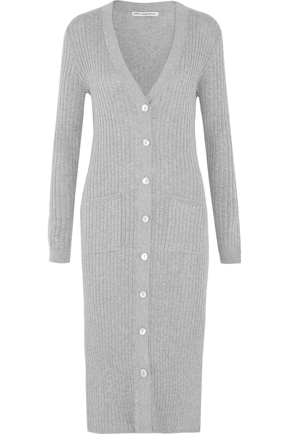 maxi ribbed cardigan