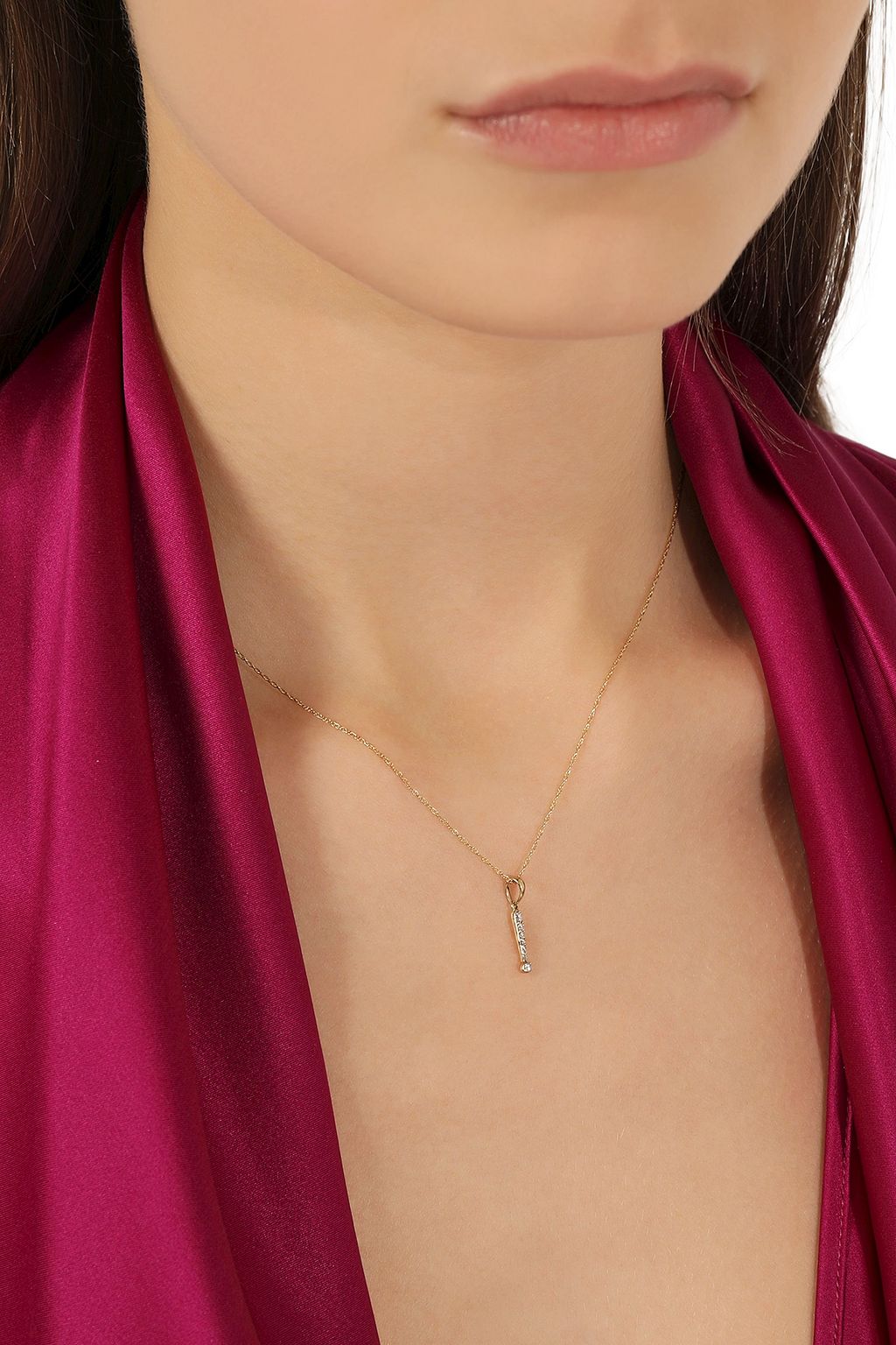 KHAI KHAI Rose gold-tone crystal necklace
