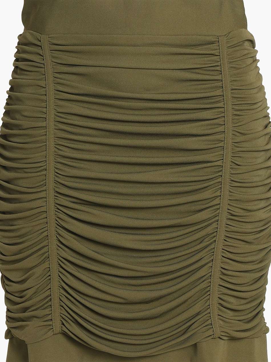 ruched jersey mini skirt