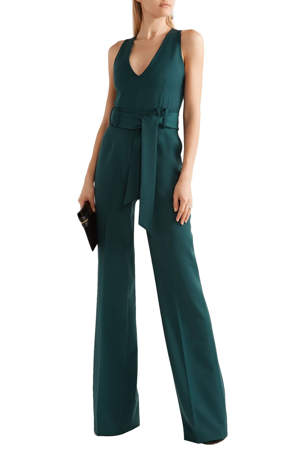 GABRIELA HEARST Belted wool-blend jumpsuit
