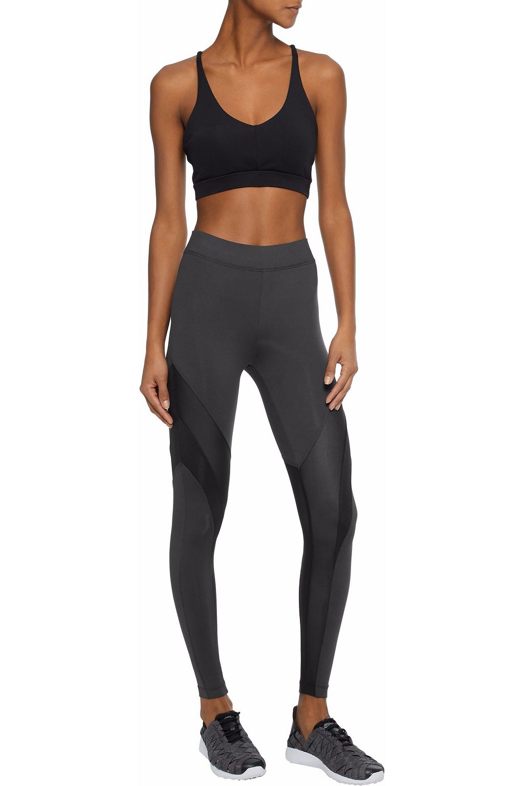 KORAL Paneled stretch-knit jersey