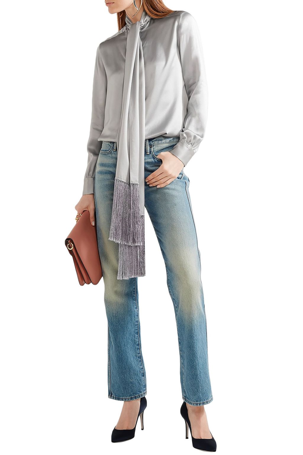 HILLIER BARTLEY Silk-satin blouse