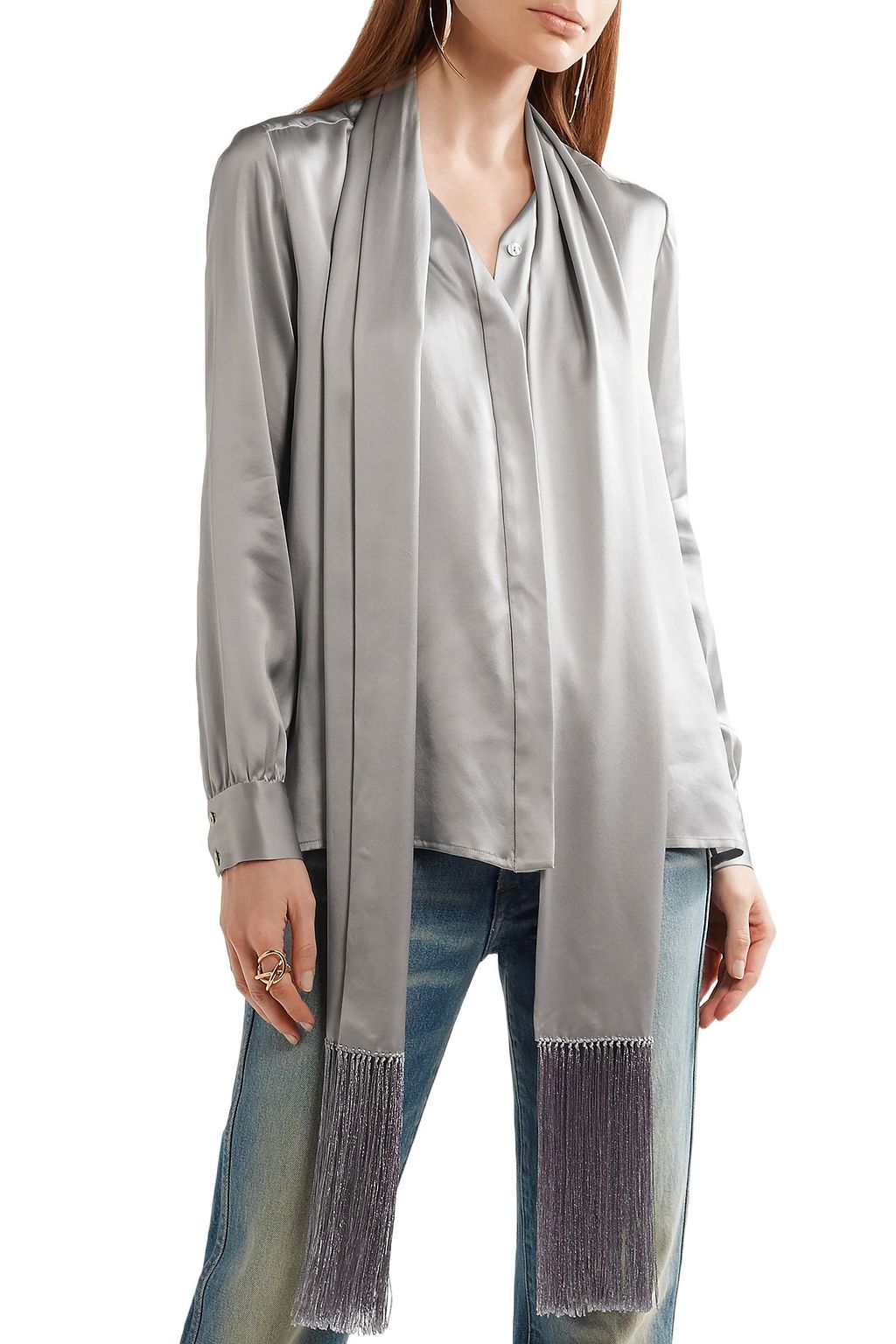 HILLIER BARTLEY Silk-satin blouse