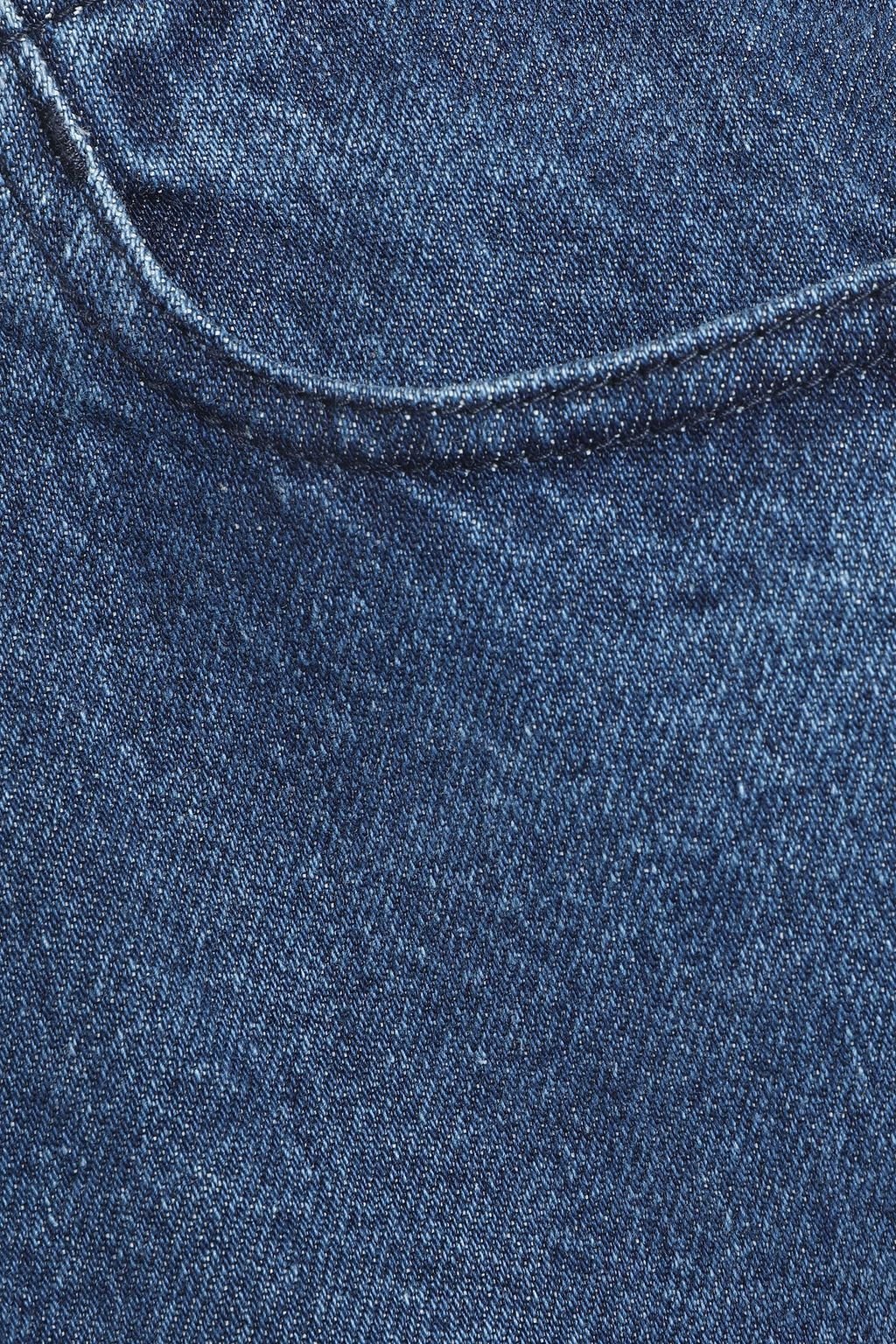MARQUES' ALMEIDA Strapless studded denim bustier top