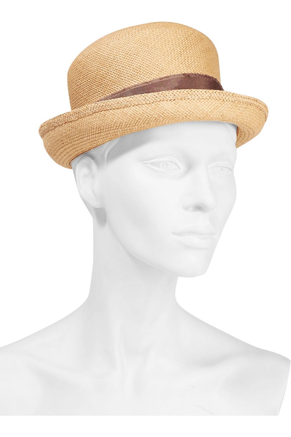 SENSI STUDIO Grosgrain-trimmed toquilla straw hat