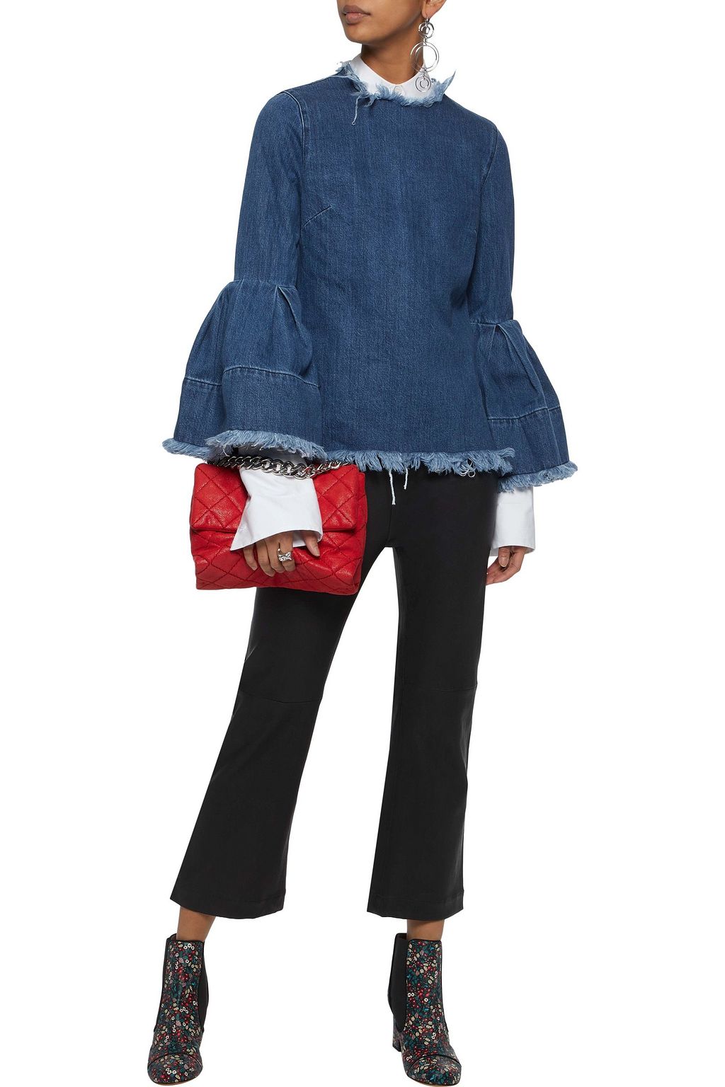 MARQUES' ALMEIDA Distressed denim top
