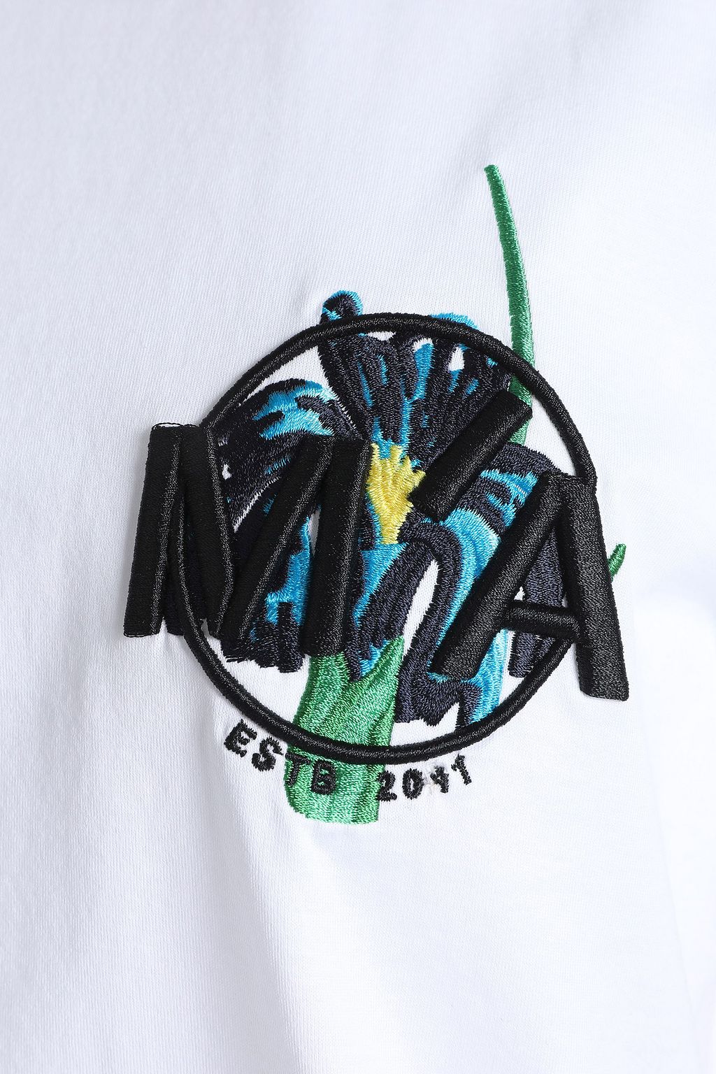 MARQUES' ALMEIDA Embroidered cotton-jersey T-shirt