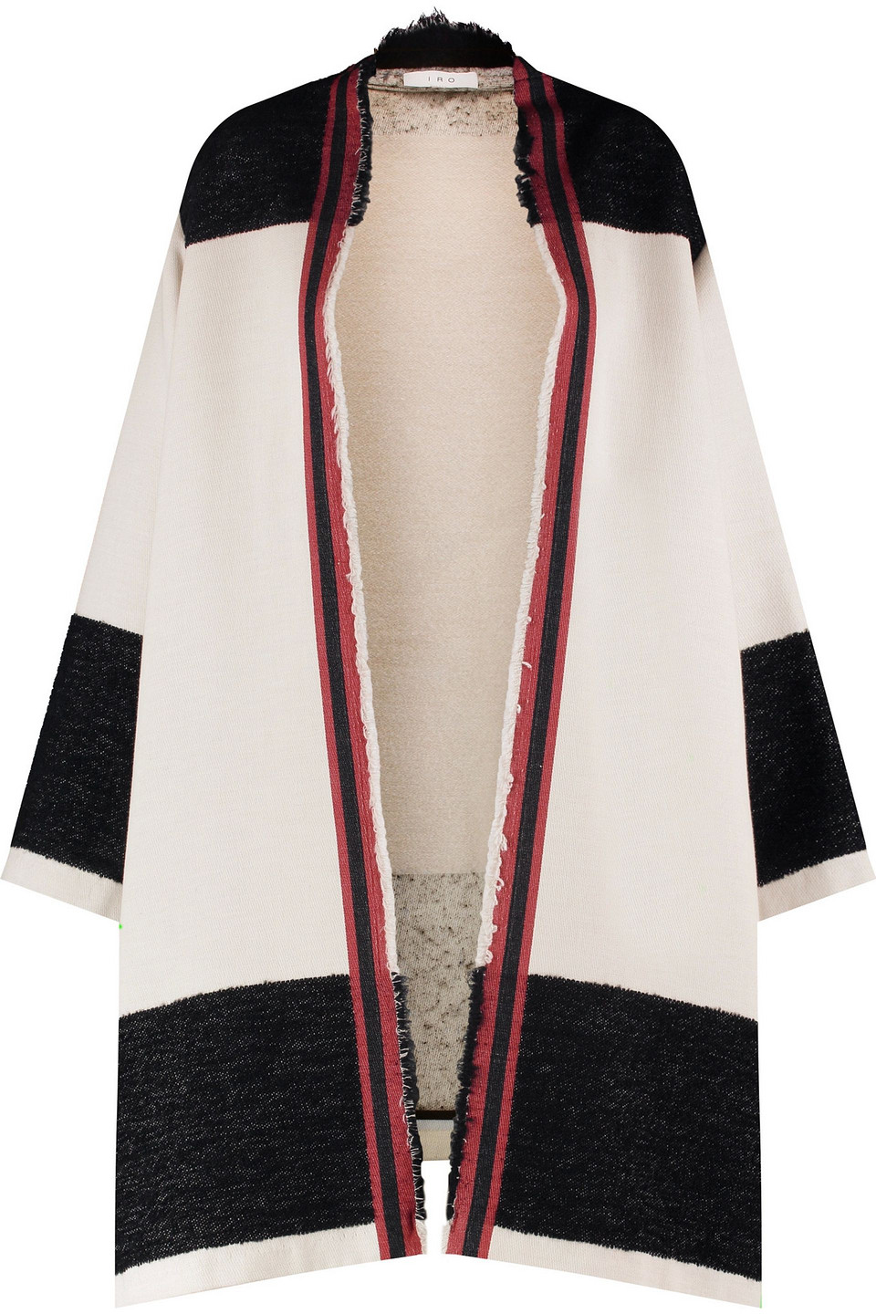 iro - fringed cotton-blend cardigan - white - fr 34