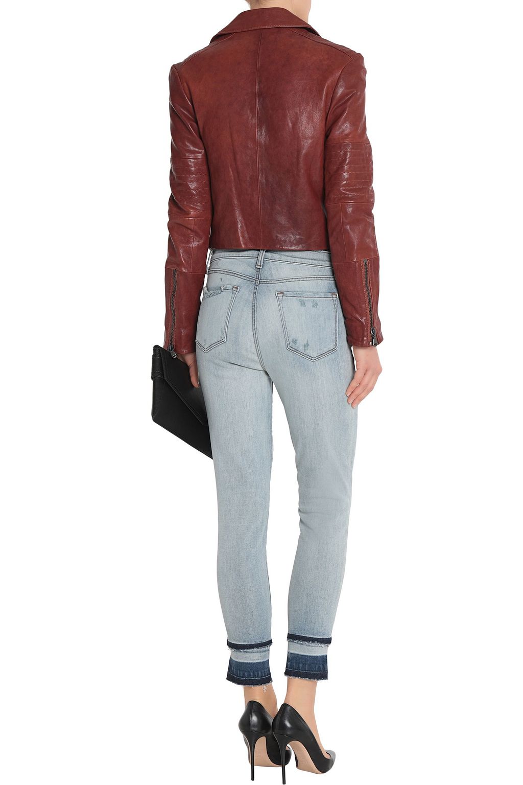 J BRAND Alana distressed mid-rise skinny jeans