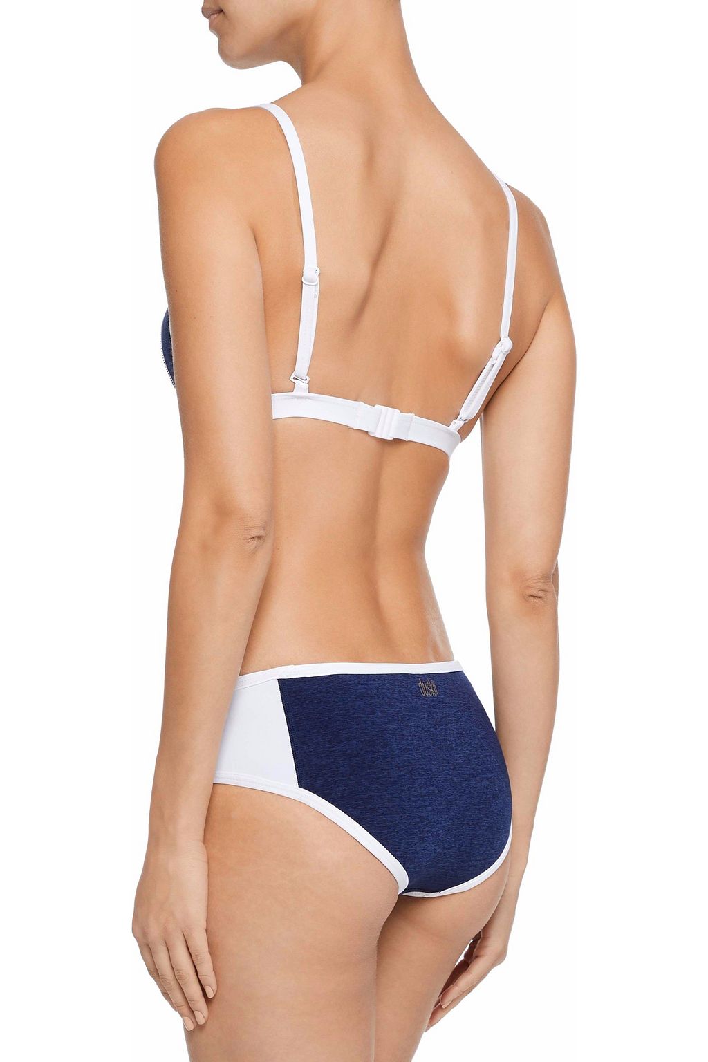 DUSKII Mélange neoprene mid-rise bikini briefs