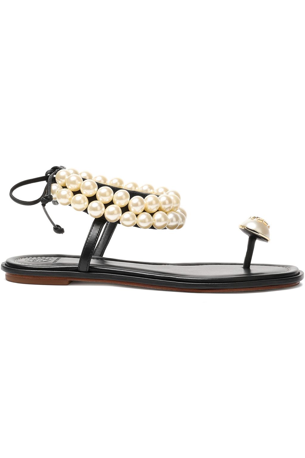 tory burch sandals with pearls