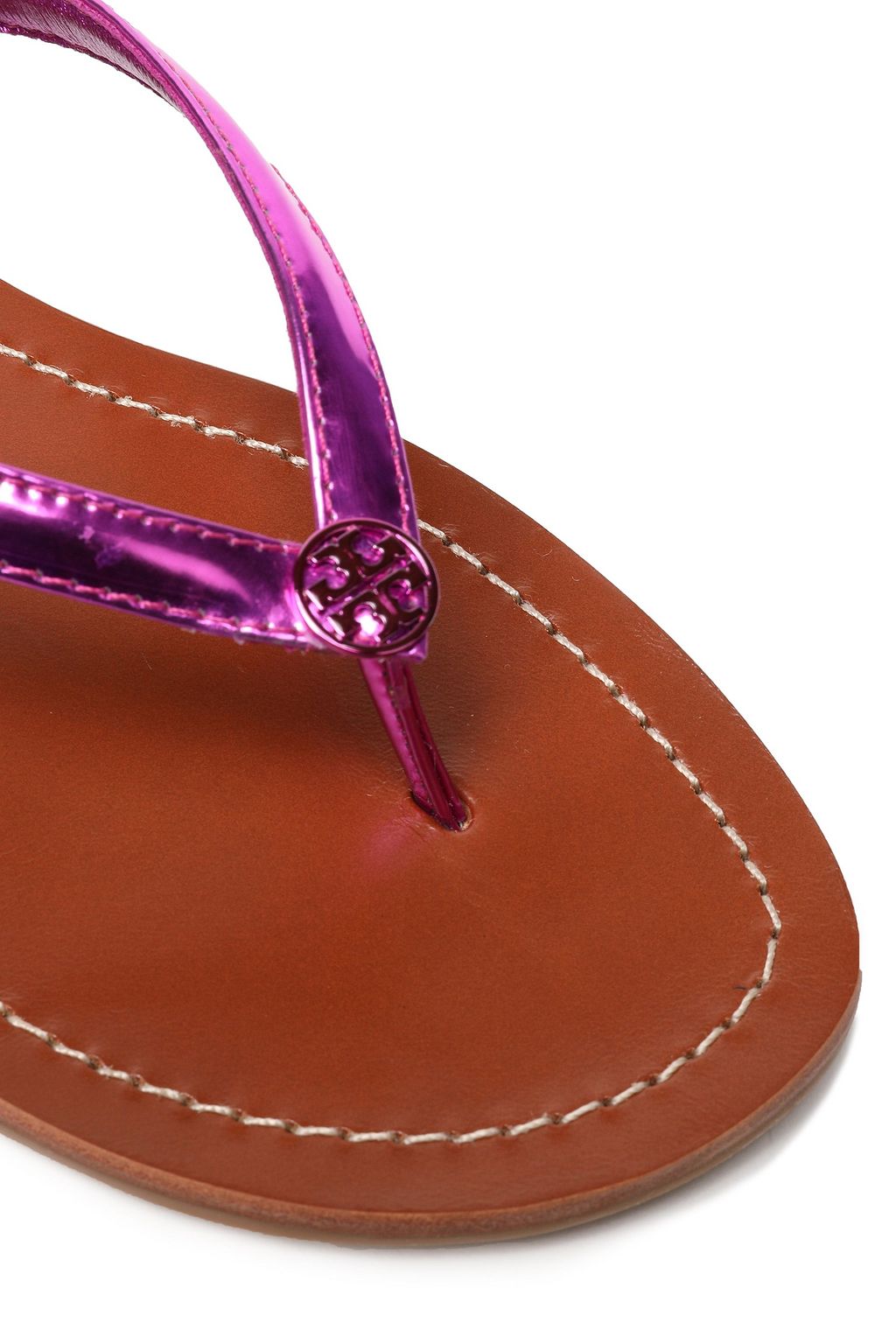 TORY BURCH Metallic leather sandals