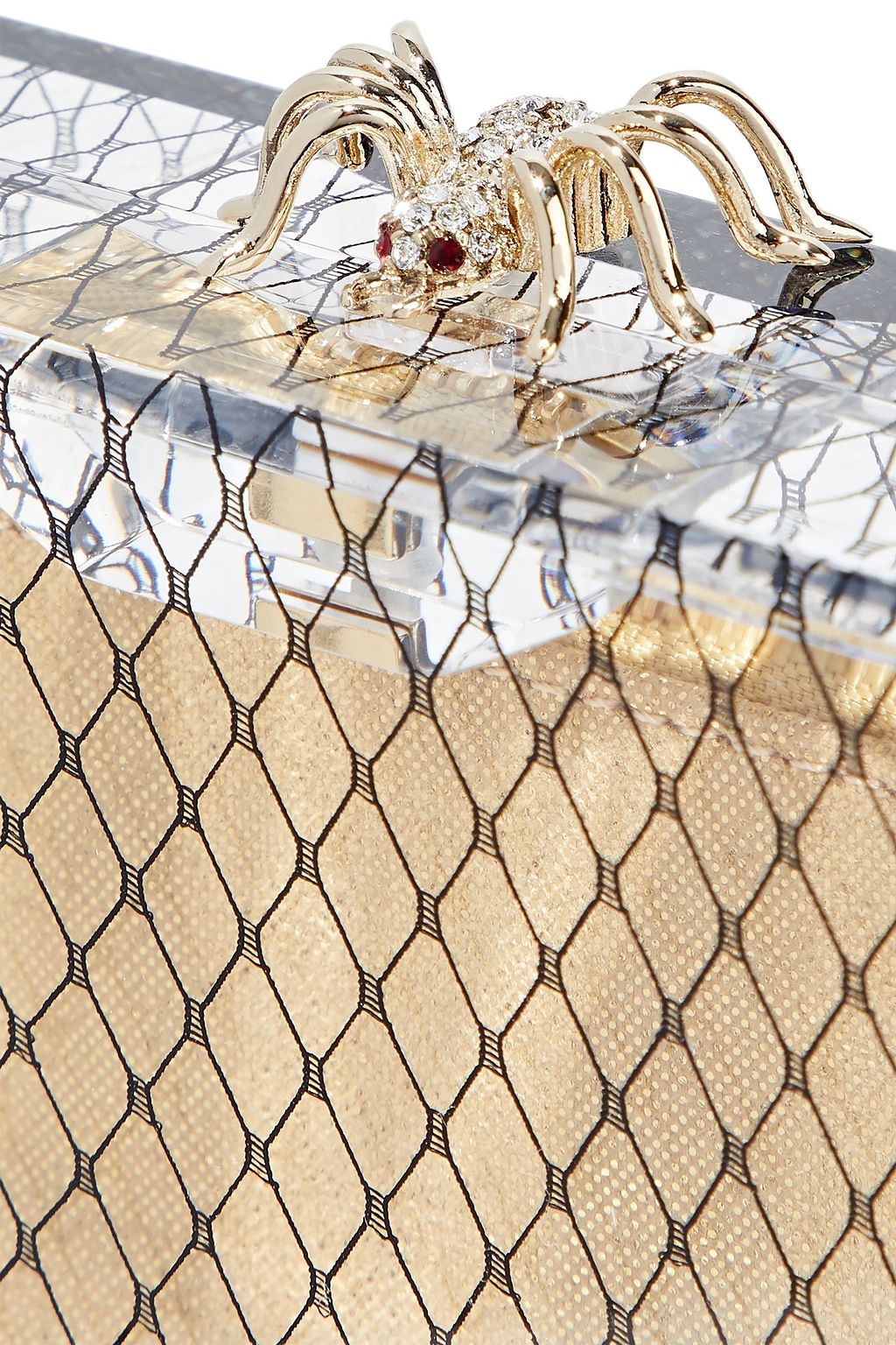 CHARLOTTE OLYMPIA Embellished printed Plexiglas® clutch