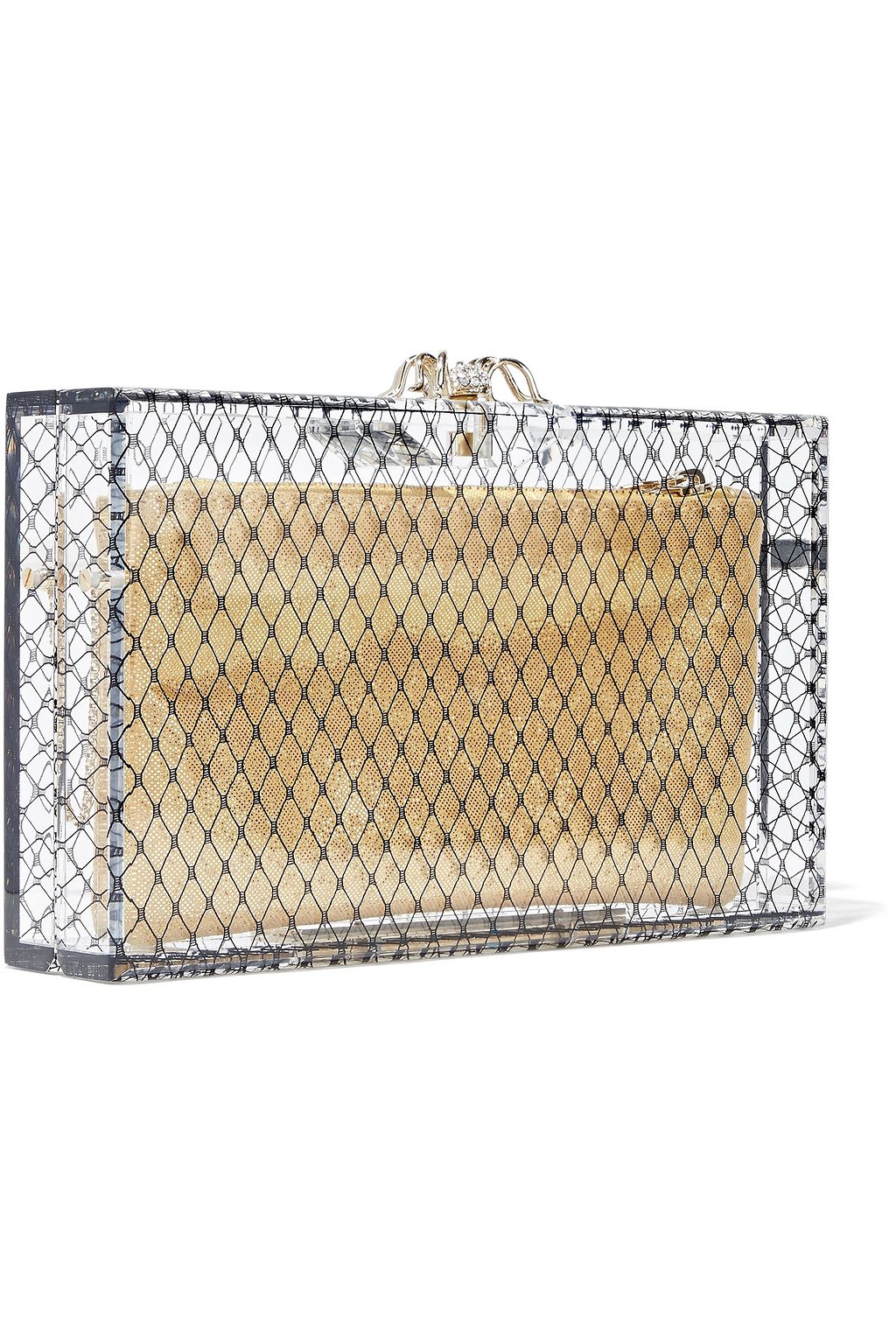 CHARLOTTE OLYMPIA Embellished printed Plexiglas® clutch