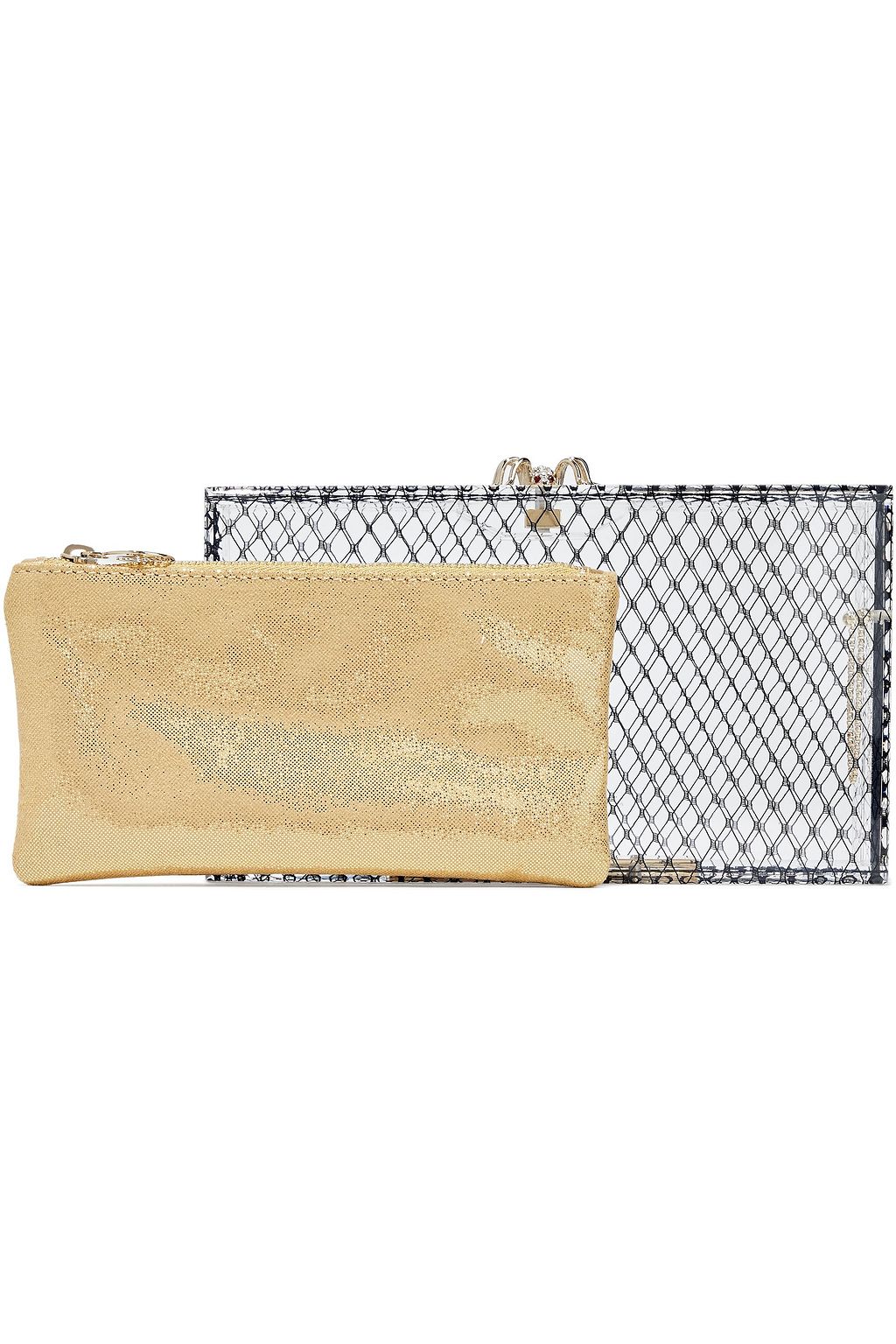 CHARLOTTE OLYMPIA Embellished printed Plexiglas® clutch