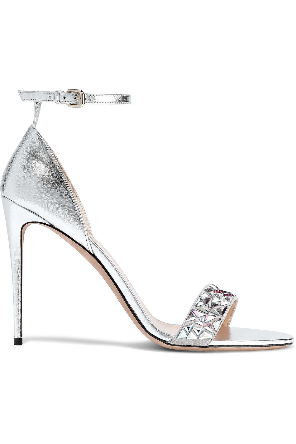 valentino silver sandals