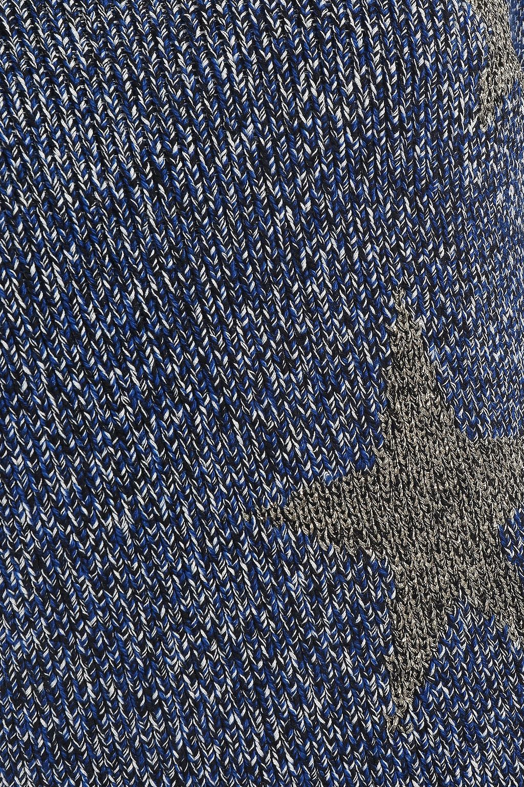 VALENTINO GARAVANI Metallic intarsia cotton-blend sweater