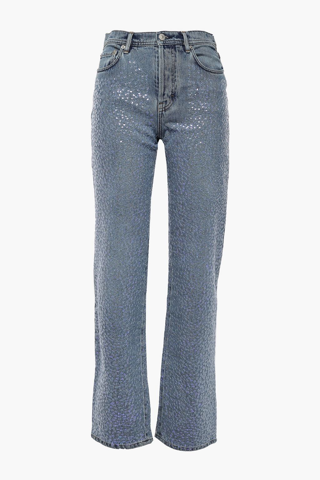 sequin embellished jeans