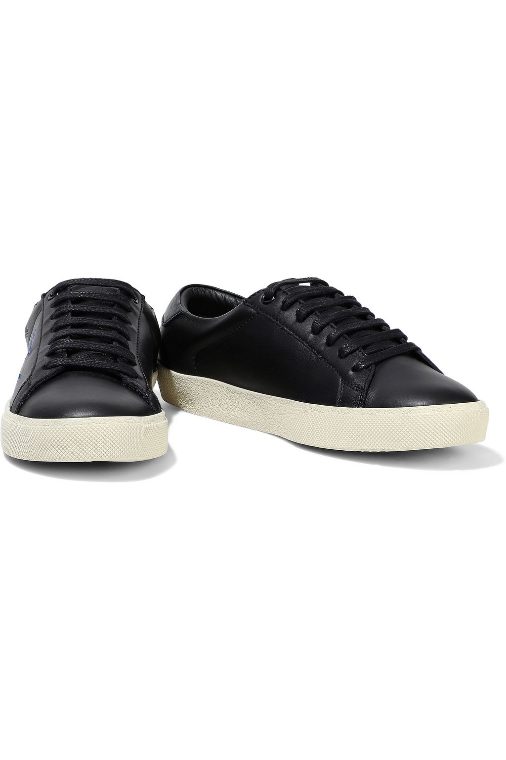 SAINT LAURENT Moon Plus embroidered leather sneakers