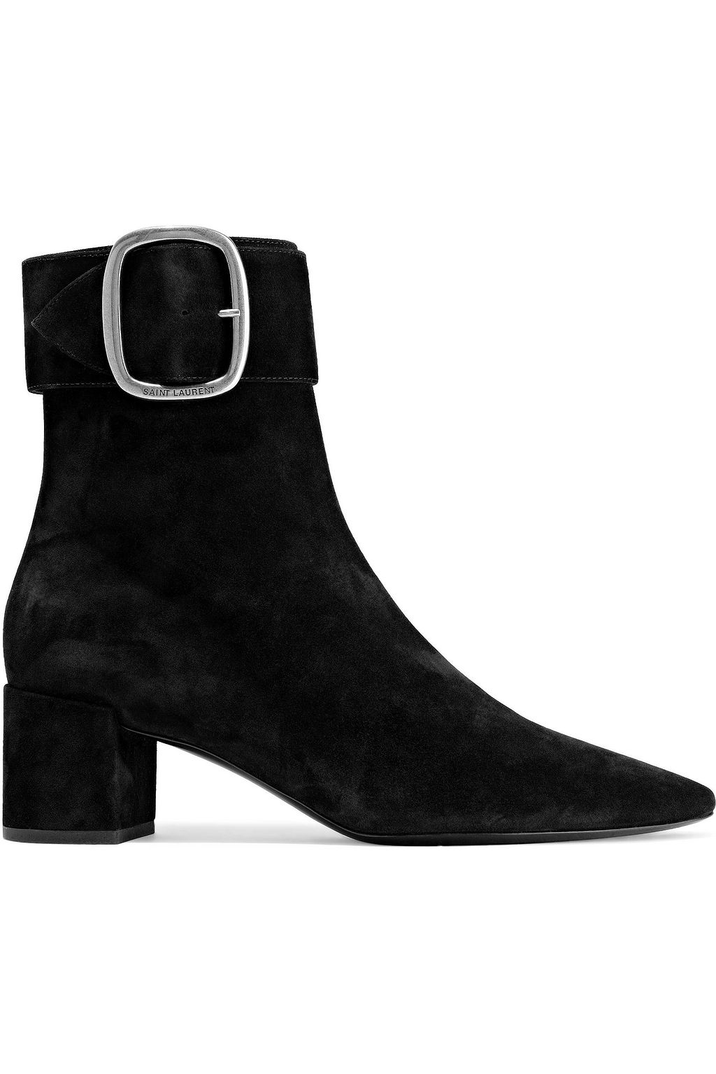 Black Joplin buckled suede ankle boots 