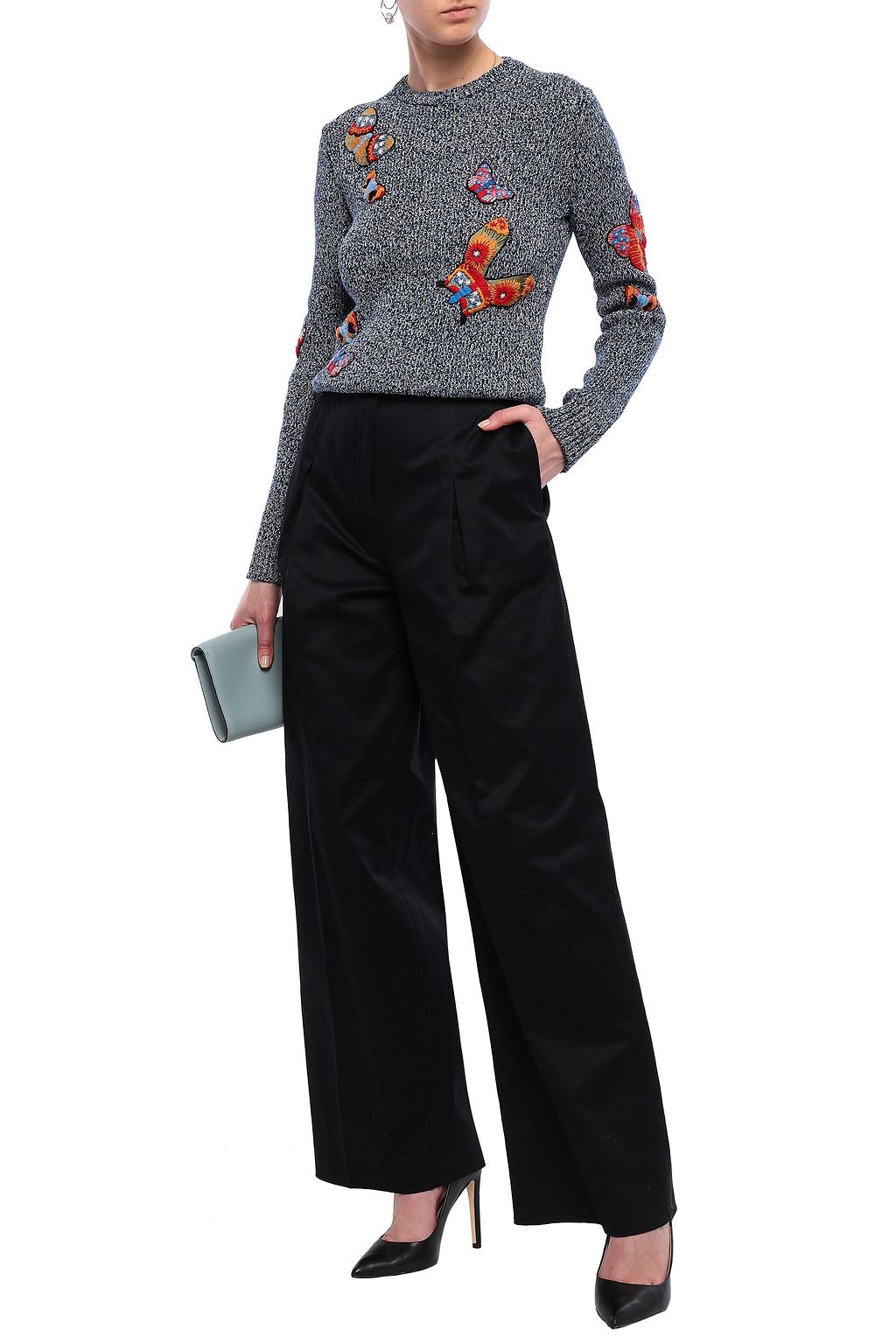 VALENTINO GARAVANI Cotton-gabardine wide-leg pants