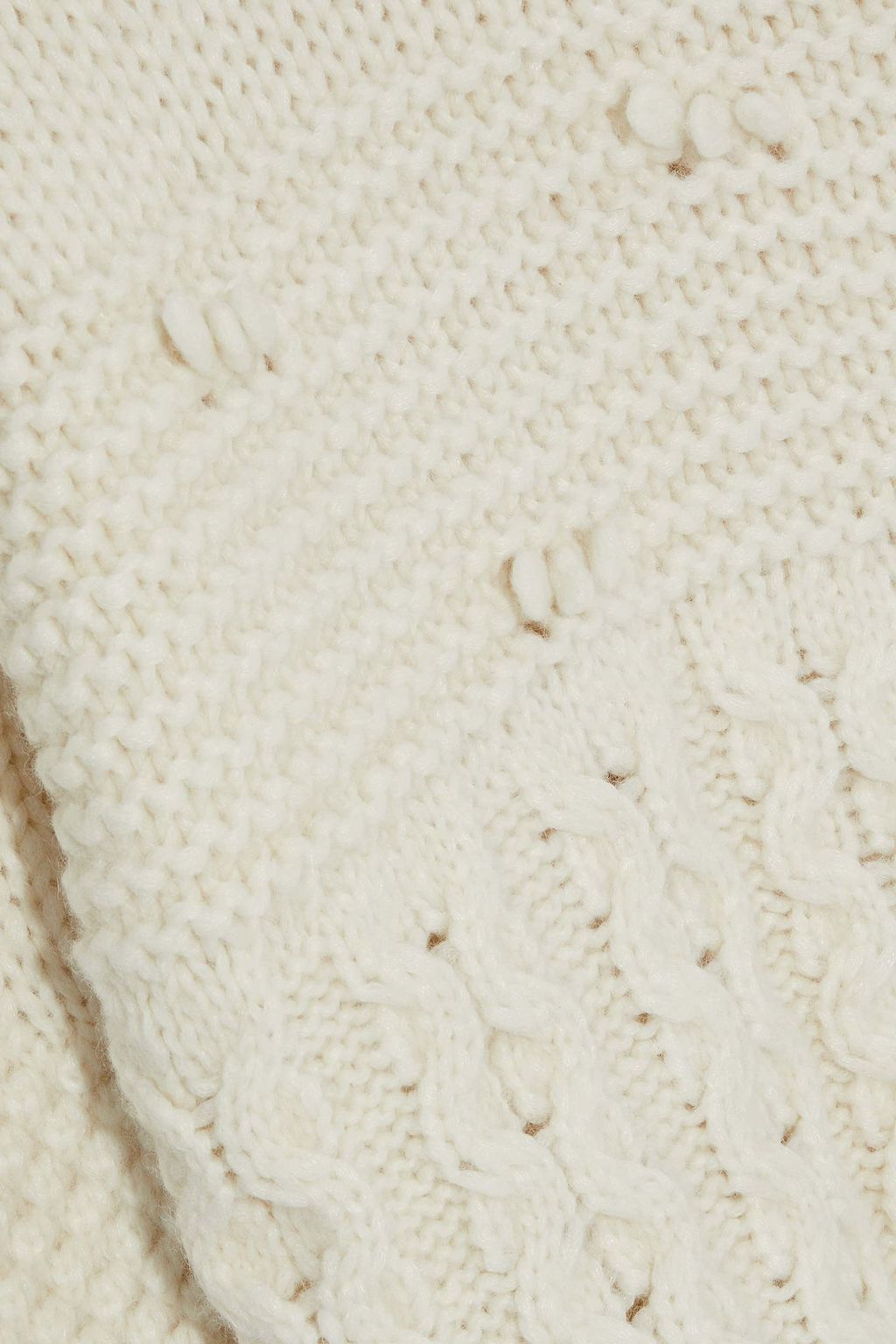 SIMONE ROCHA Paneled cable-knit alpaca-blend turtleneck sweater