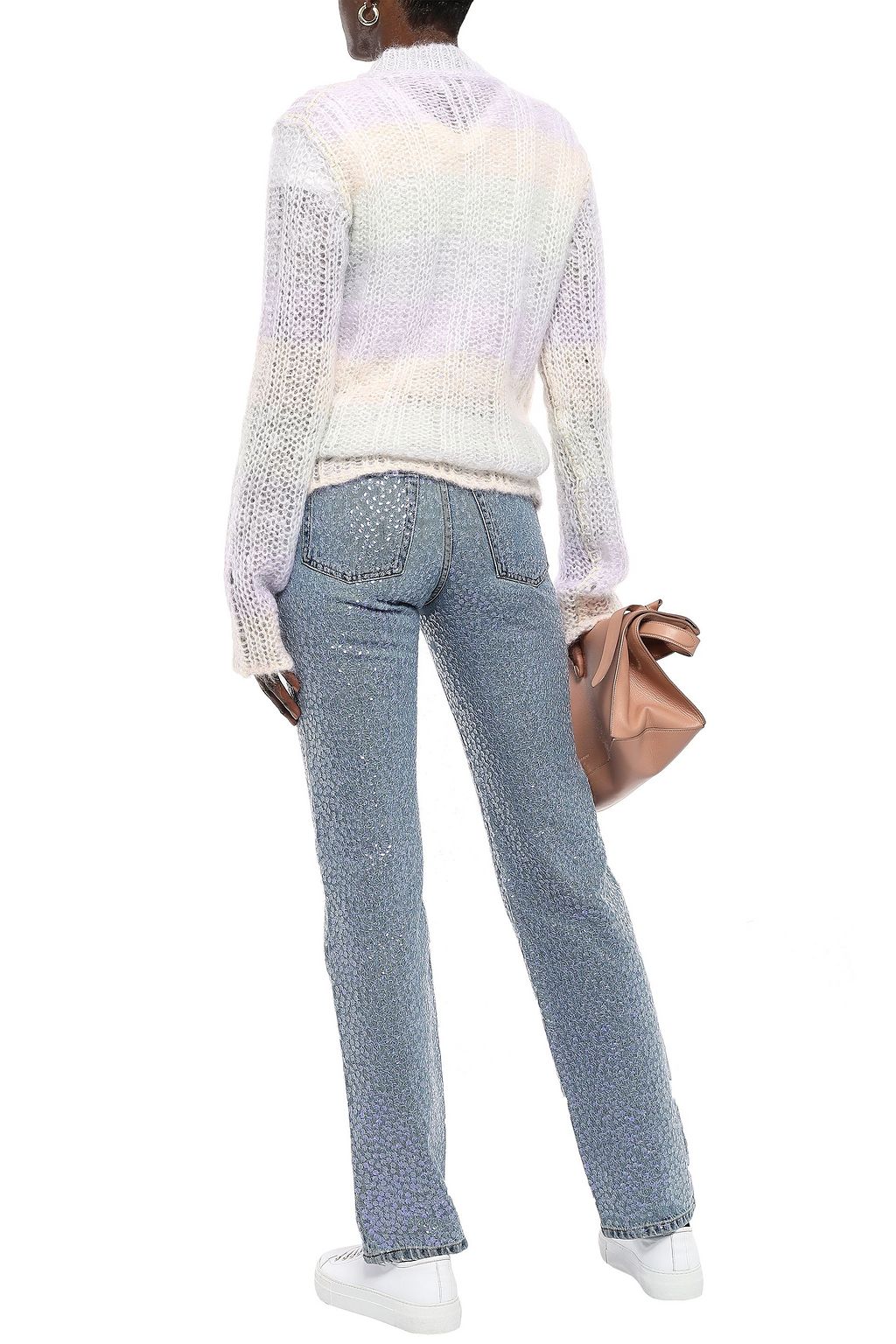 ACNE STUDIOS Open-knit mohair-blend turtleneck sweater