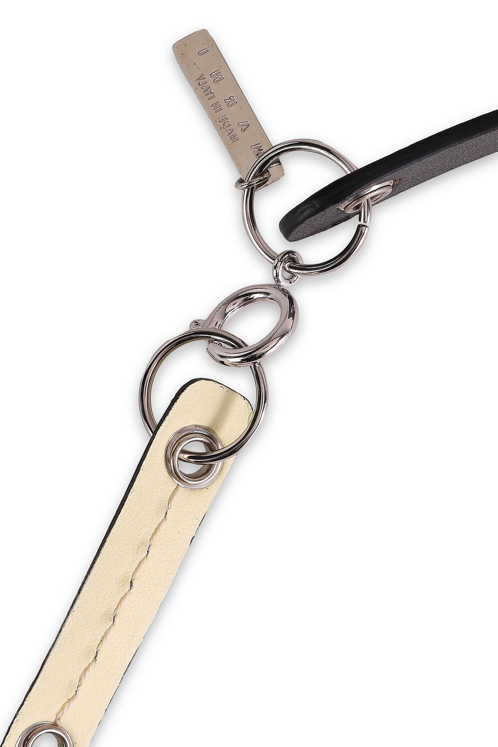 MARNI Silver-tone, suede and patent-leather necklace