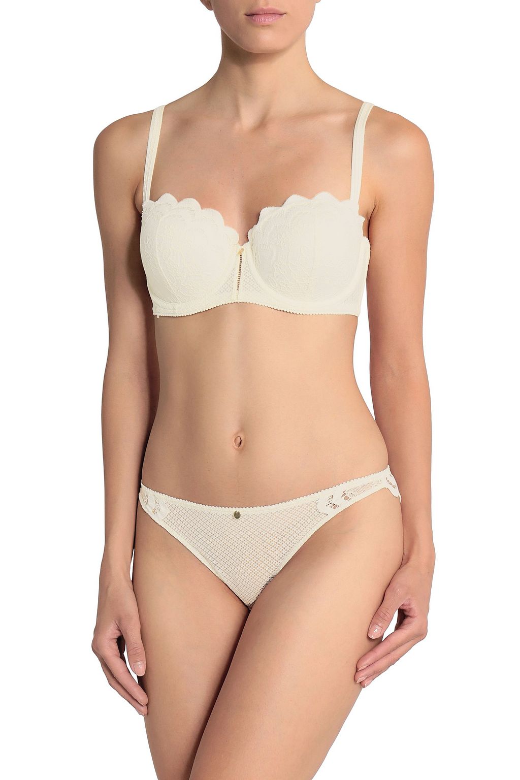 HEIDI KLUM INTIMATES Scalloped stretch-lace low-rise briefs