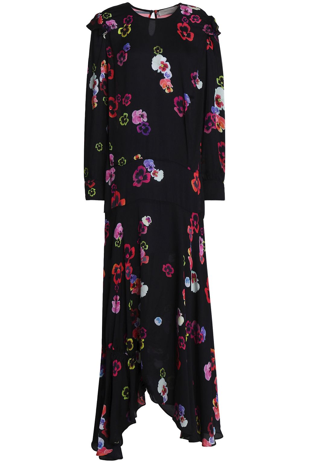 aliyah crepe floral maxi dress