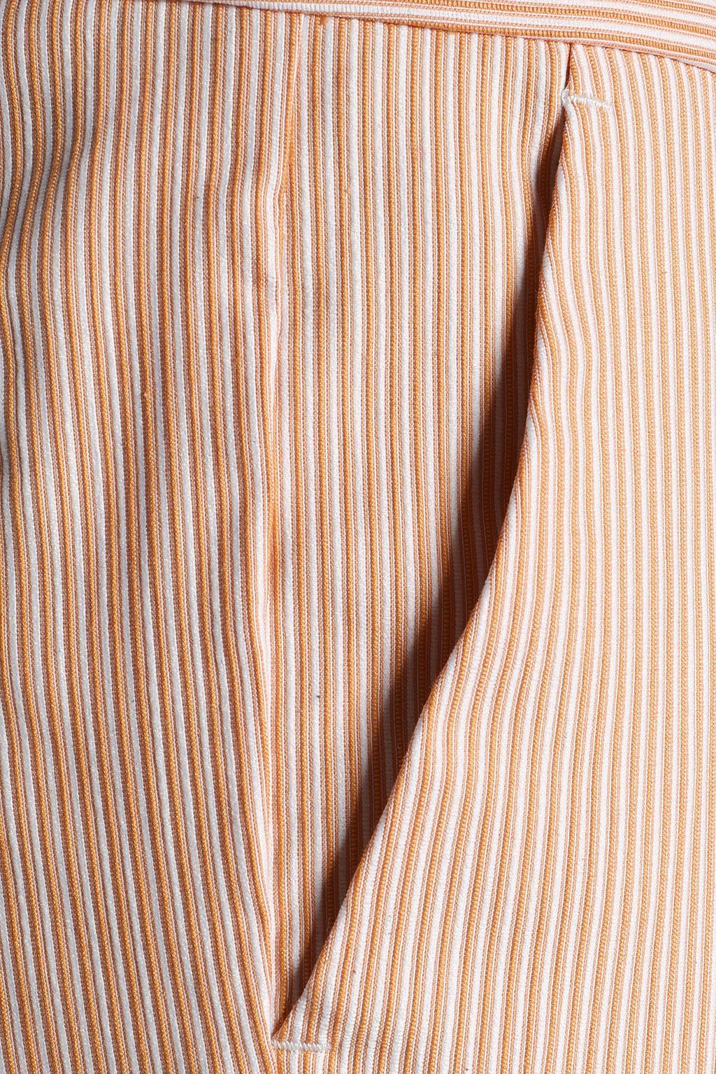 ETRO Cropped striped cotton-blend jacquard tapered pants