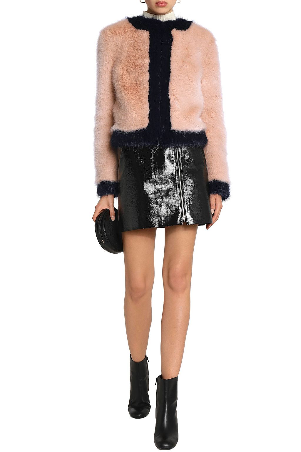 SHRIMPS Two-tone faux fur coat