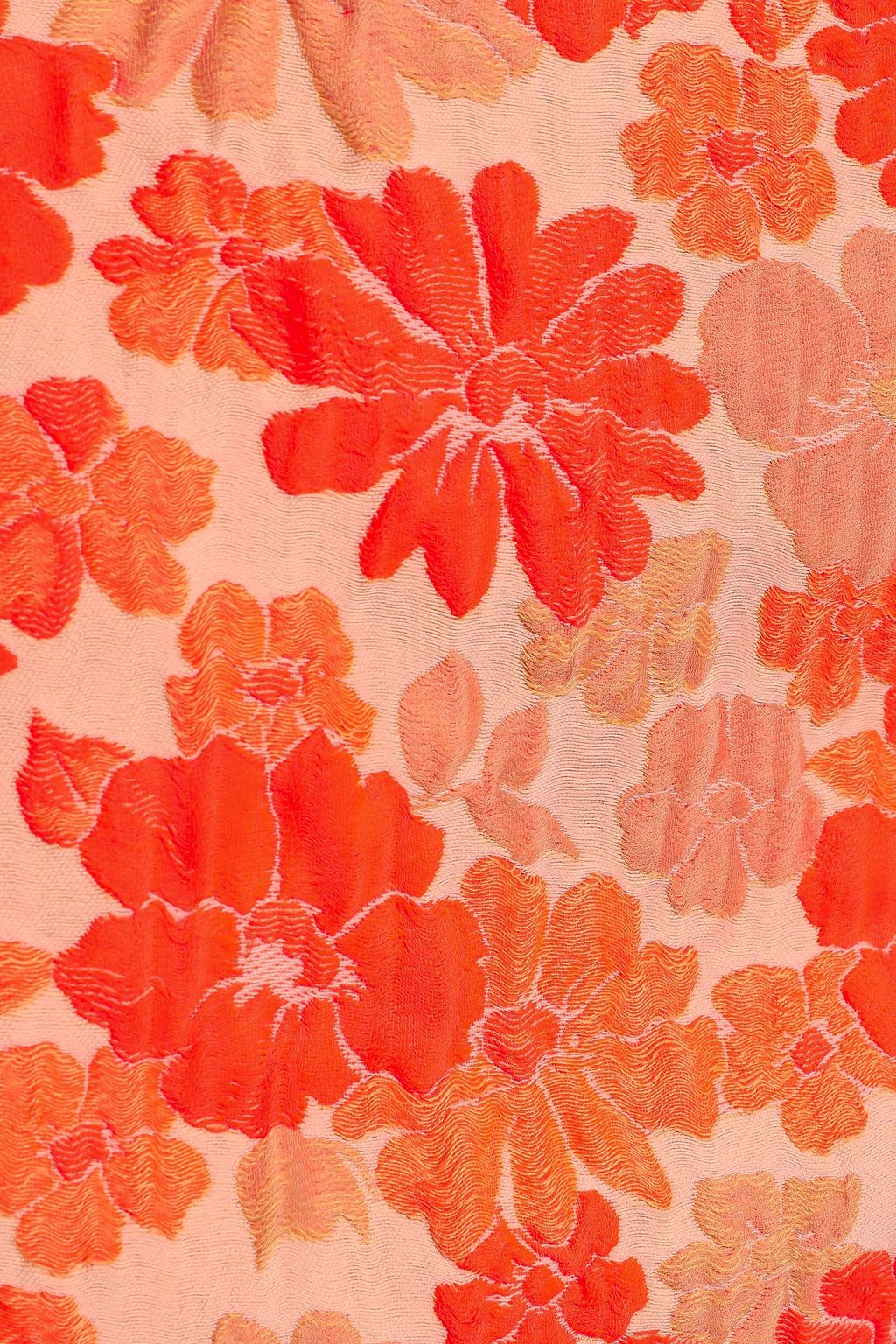 JIL SANDER Floral-jacquard wrap skirt