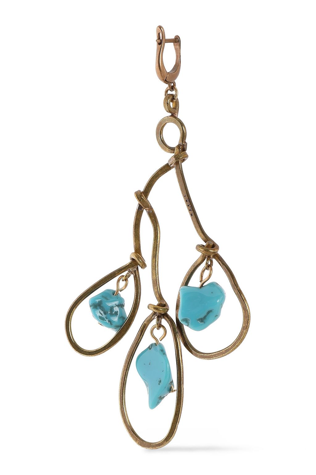 MARNI Burnished gold-tone, stone, faux pearl and resin earrings