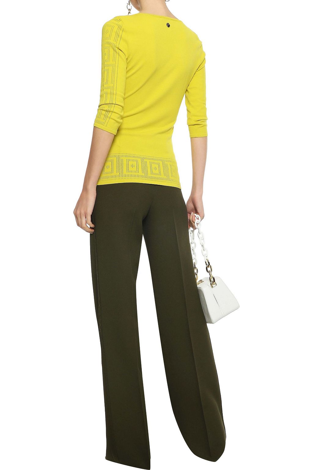 VERSACE COLLECTION Pointelle-knit top