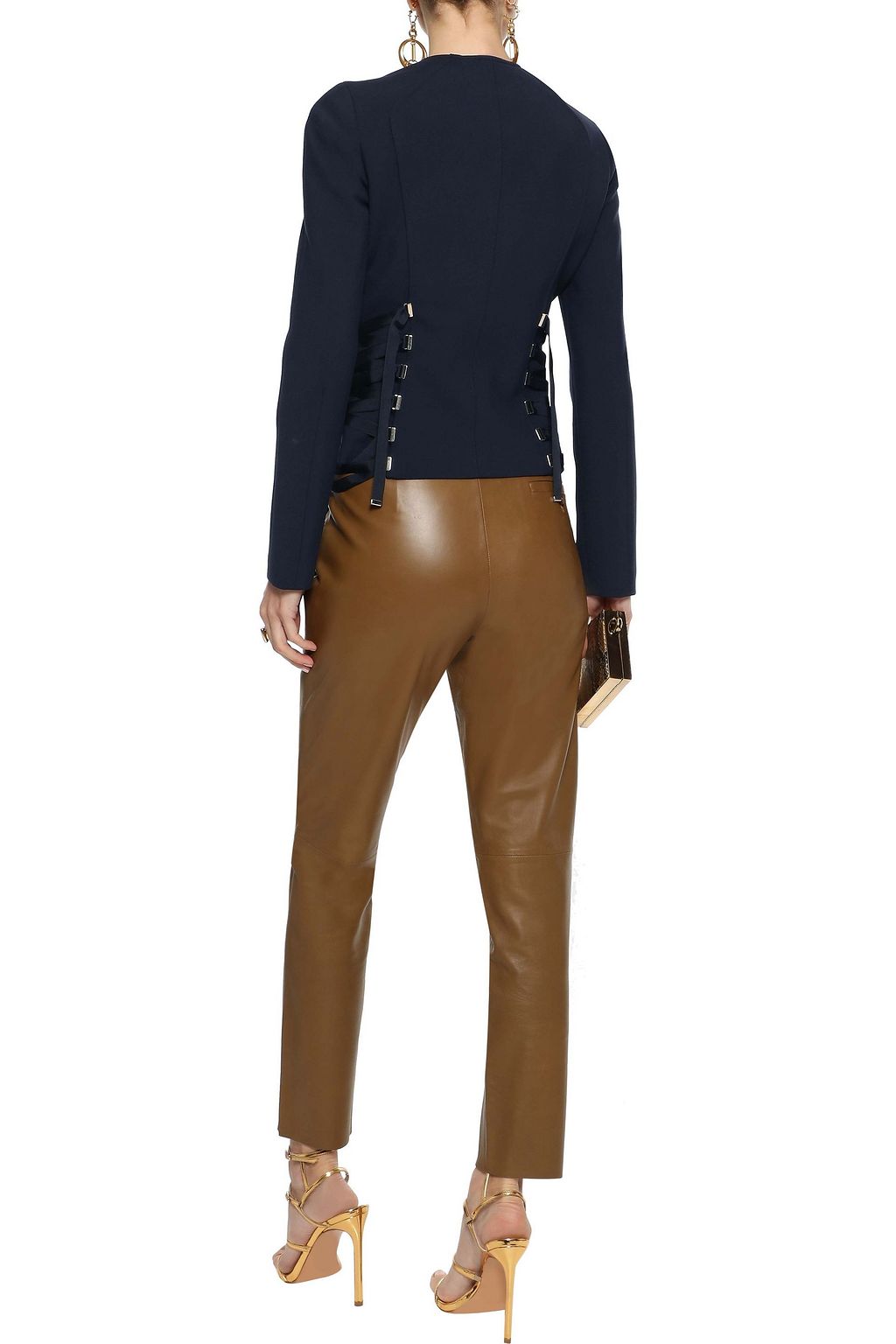 VERSACE COLLECTION Lace-up cady jacket