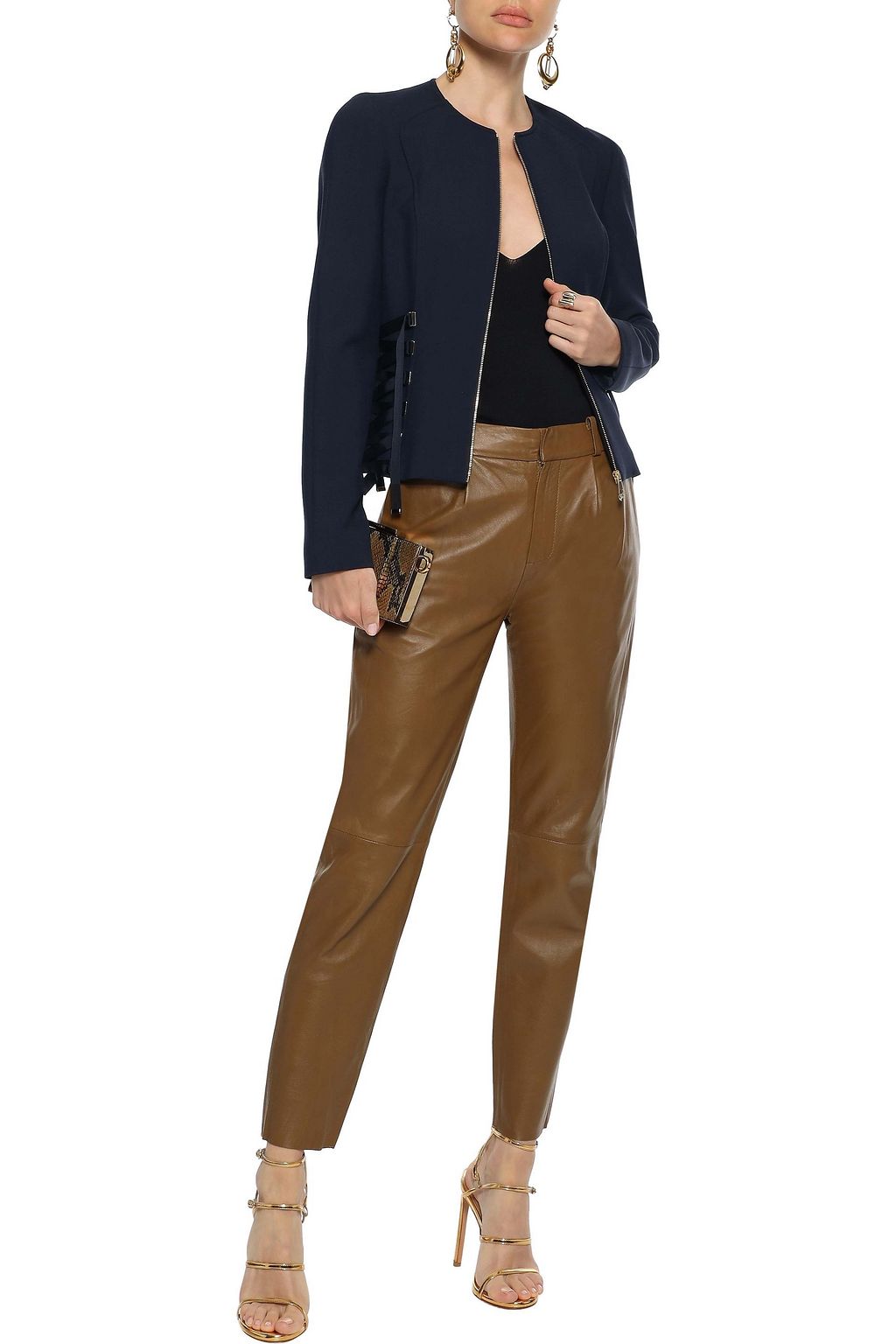 VERSACE COLLECTION Lace-up cady jacket
